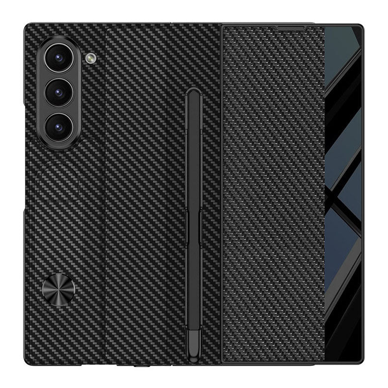 Premium Leather Shockproof Phone Case with Screen Protector & Pen Slot for Galaxy Z Fold 7