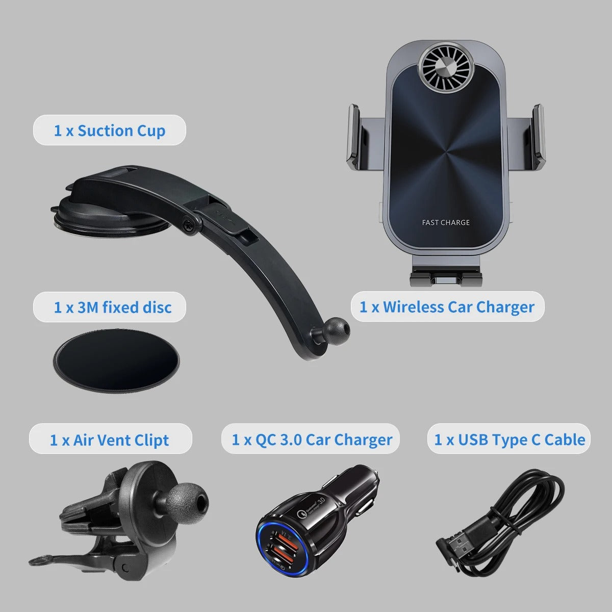Car Mount Wireless Charger β Universal QI Charging for Motorola Razr, Z Flip & More