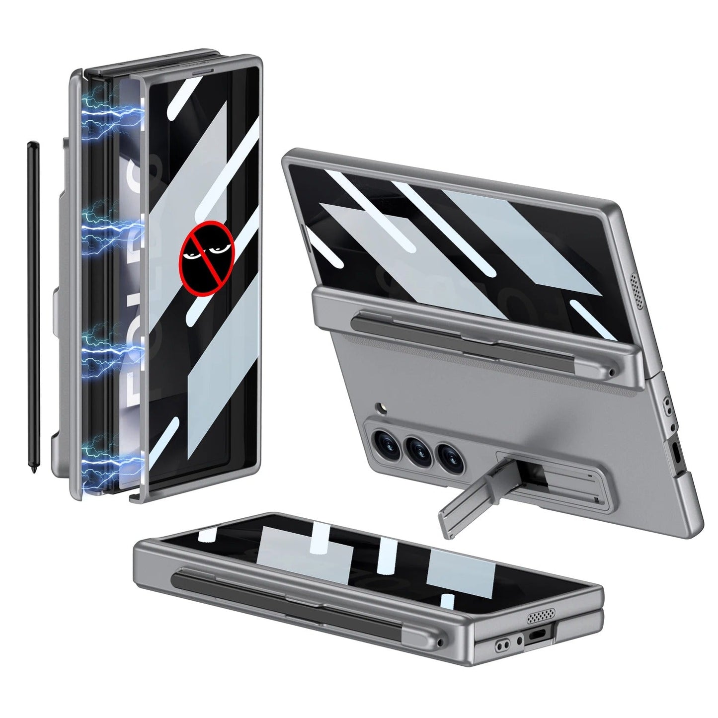 HingeShield® - Magnetic Pen Slot Case with Hidden Bracket