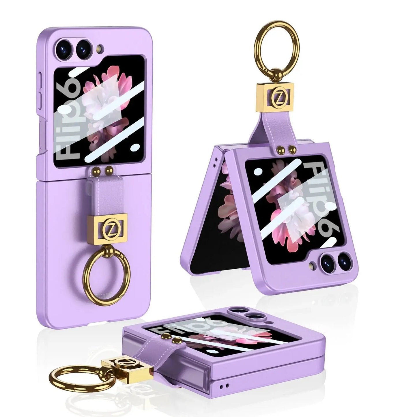 Sleek Galaxy Z Flip Ultra Slim Ring Holder Case
