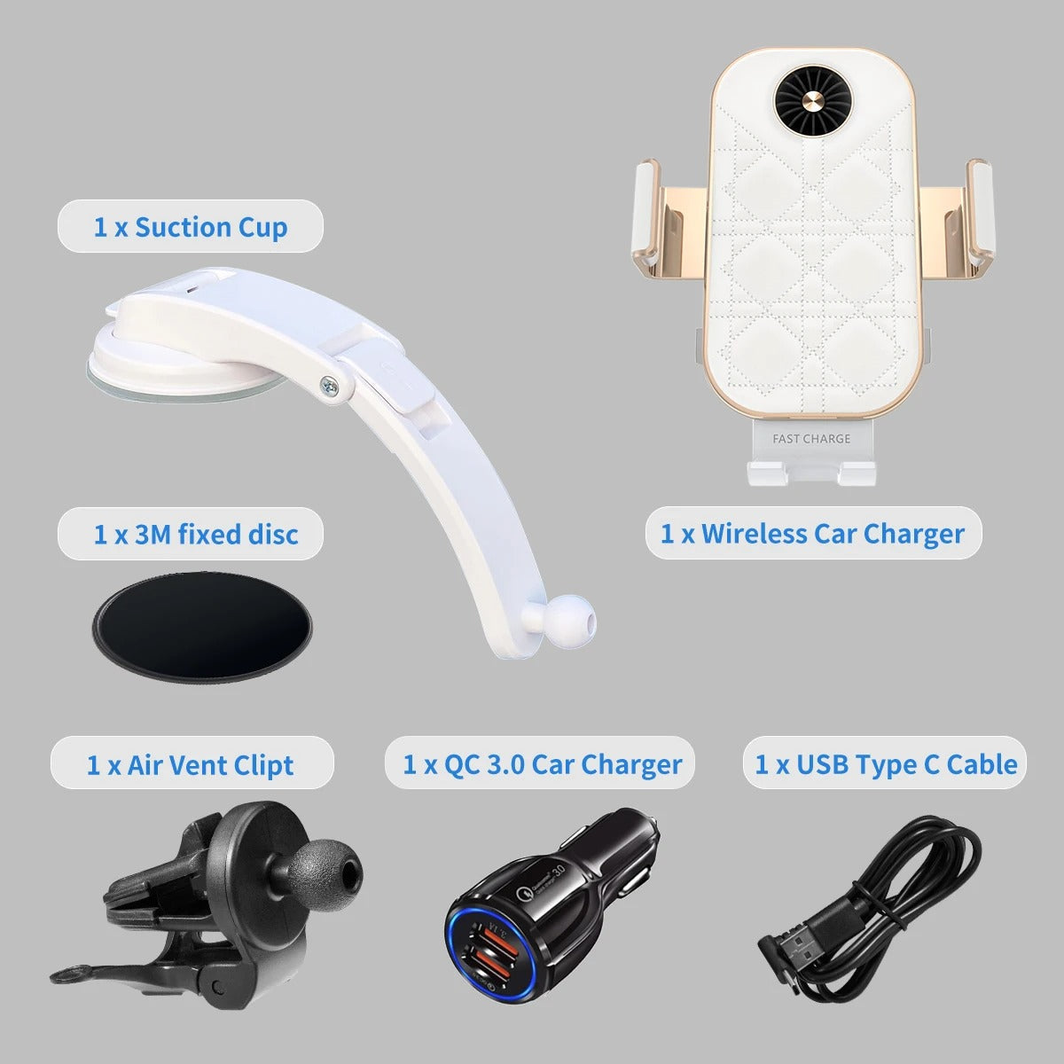 Car Mount Wireless Charger β Universal QI Charging for Motorola Razr, Z Flip & More