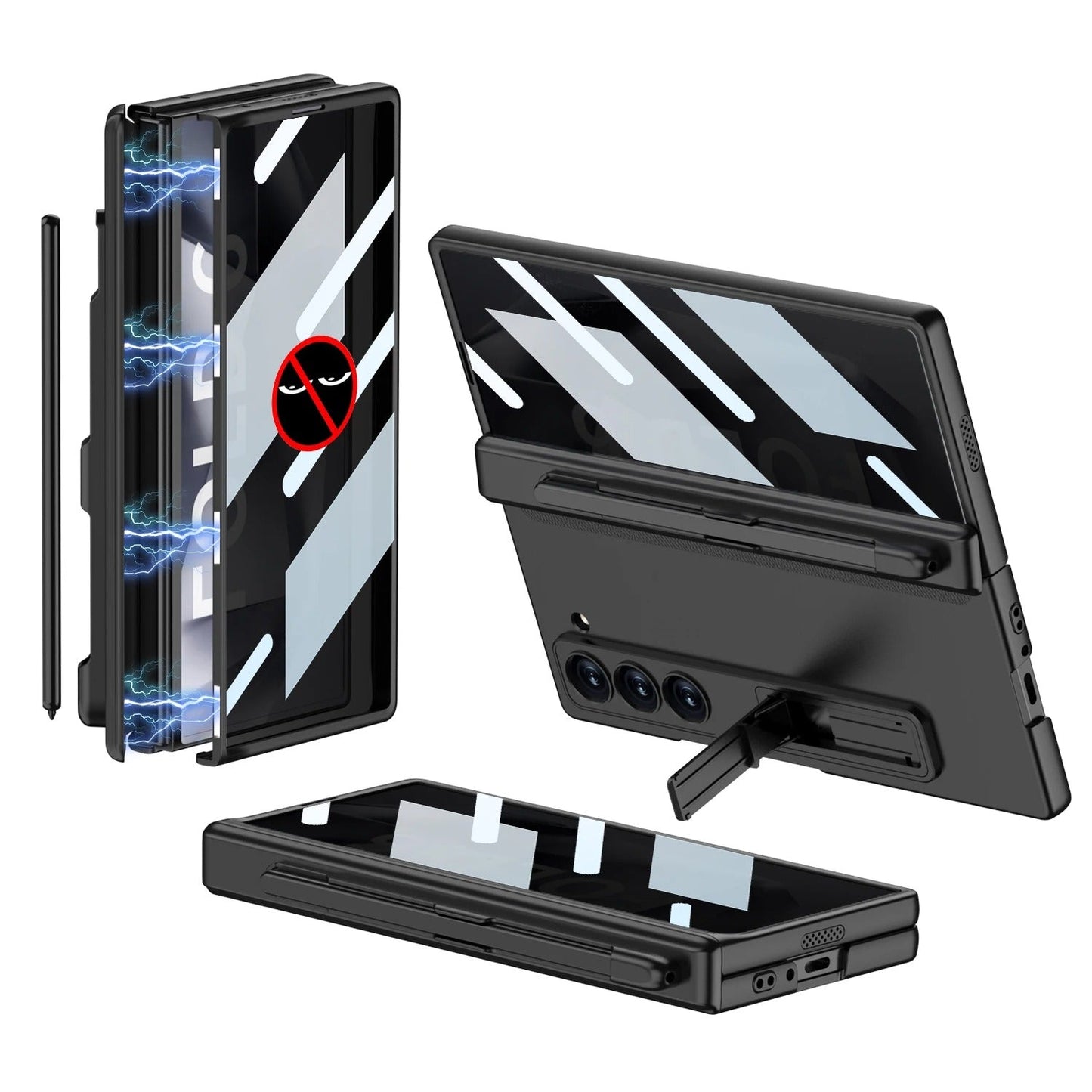 HingeShield® - Magnetic Pen Slot Case with Hidden Bracket