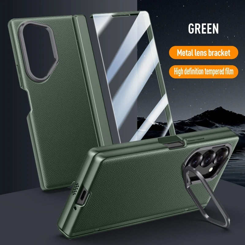 Luxon® - Leather Fold Hinge Camera Stand Galaxy Z Fold 7 Case