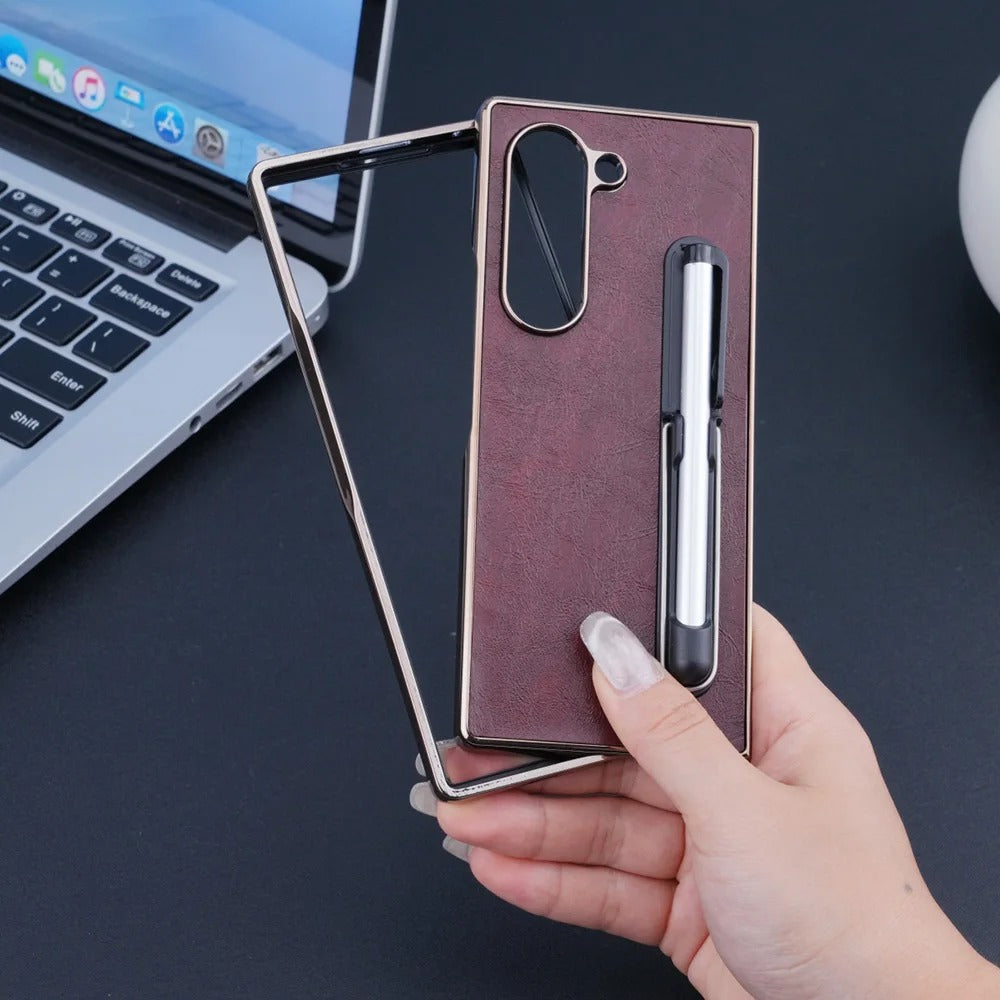 Luxon® - Retro Leather Kickstand Case with Pen Holder