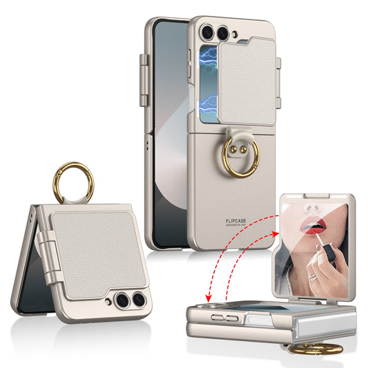 Makeup Mirror Ring Holder Ultra-Thin Hard PC Samsung Galaxy Z Flip Case
