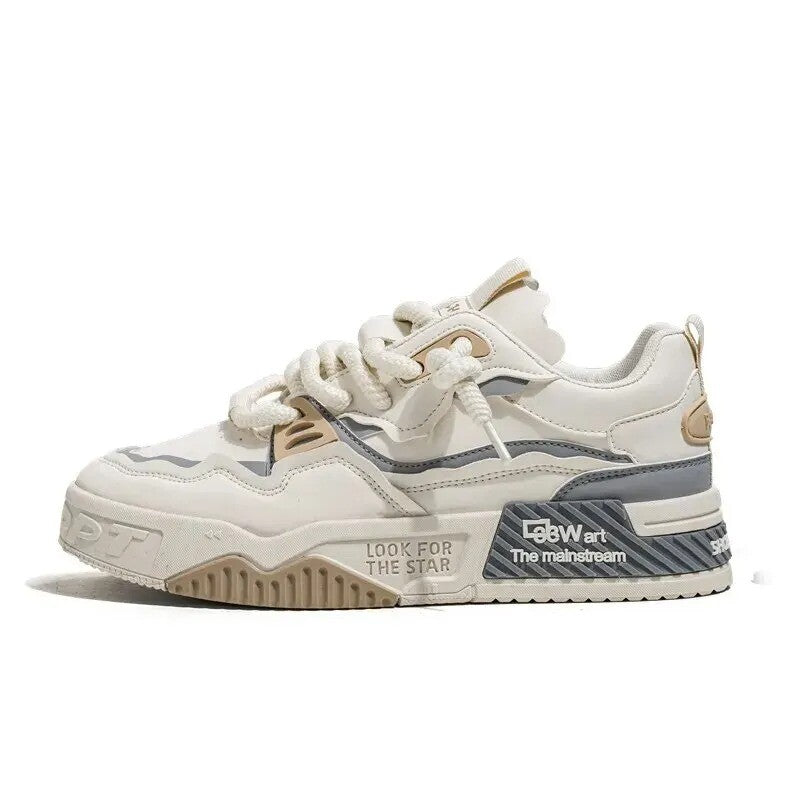 Nexorise™ StreetWave Chunky Skate Sneaker – Modern Layered Panel Design