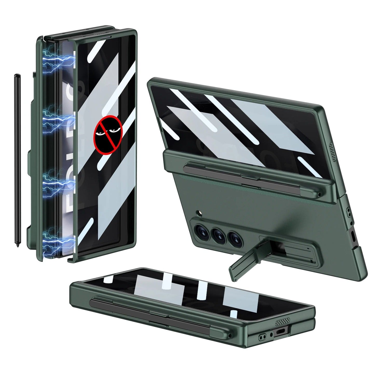 HingeShield® - Magnetic Pen Slot Case with Hidden Bracket