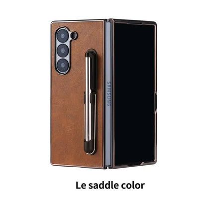 Luxon® - Retro Leather Kickstand Case with Pen Holder
