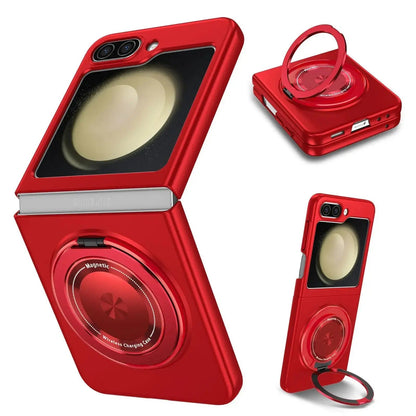 Revolutionary 360° Magnetic Rotating Ring Case for Galaxy Z Flip with Wireless Charging Capability