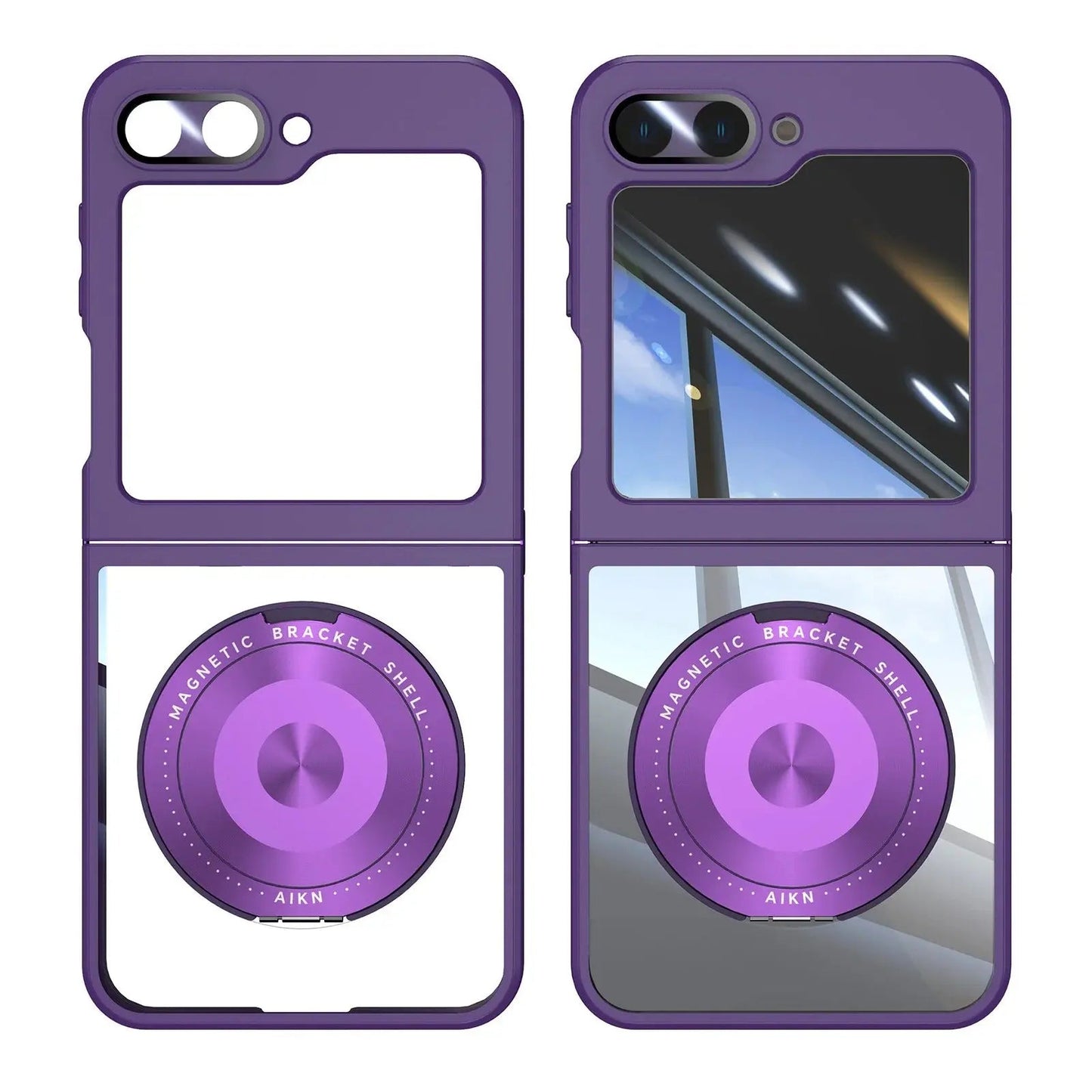 Stylish Metal Wireless Charger Holder Case for Galaxy Z Flip