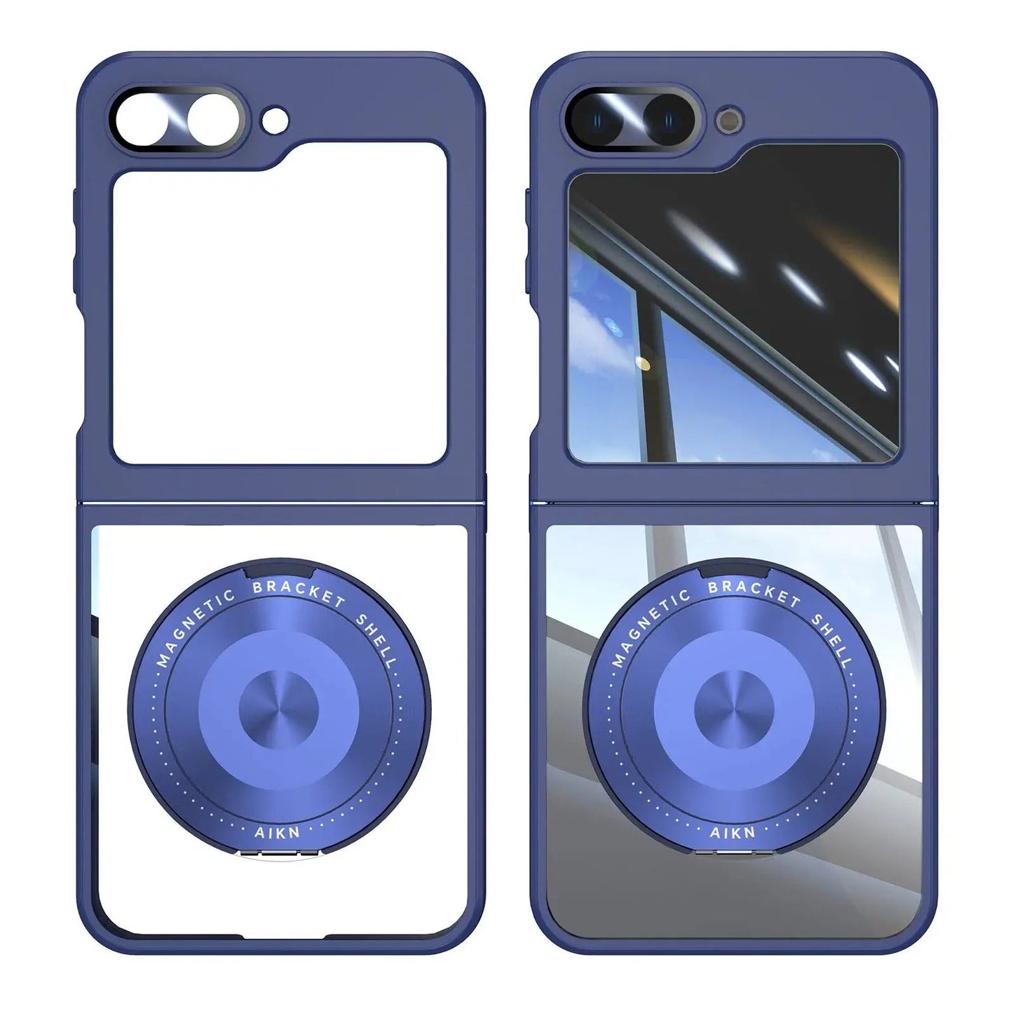 Stylish Metal Wireless Charger Holder Case for Galaxy Z Flip