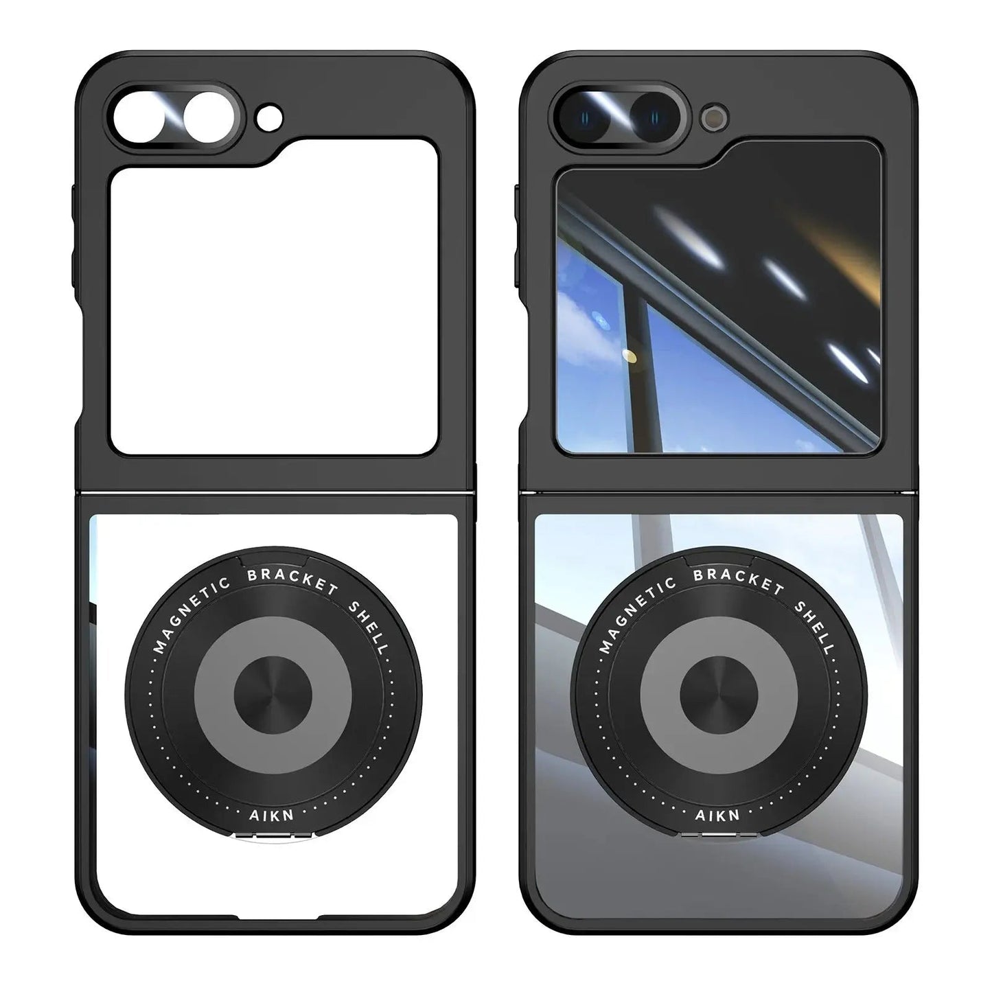 Stylish Metal Wireless Charger Holder Case for Galaxy Z Flip