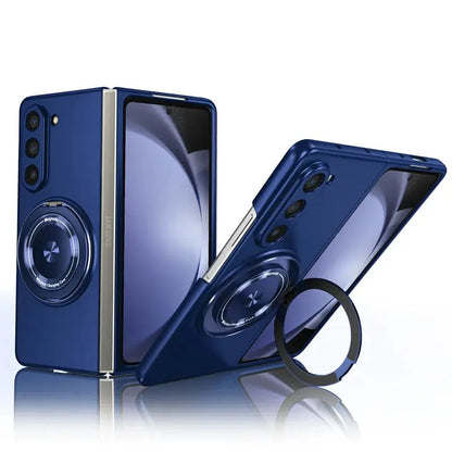 MagRing Detachable Stand Case | Galaxy Z Fold 7 / 6 / 5 / 4 – Metallic Plum