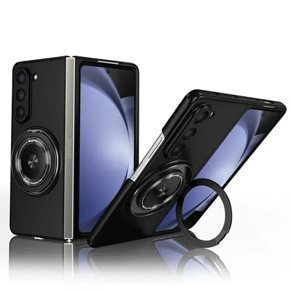 MagRing Detachable Stand Case | Galaxy Z Fold 7 / 6 / 5 / 4 – Metallic Plum