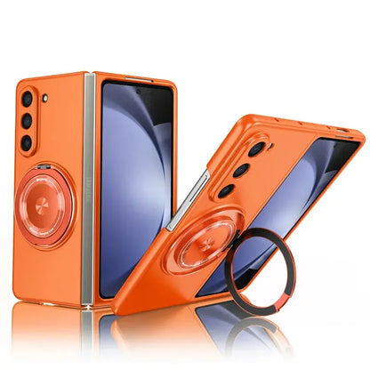 MagRing Detachable Stand Case | Galaxy Z Fold 7 / 6 / 5 / 4 – Metallic Plum