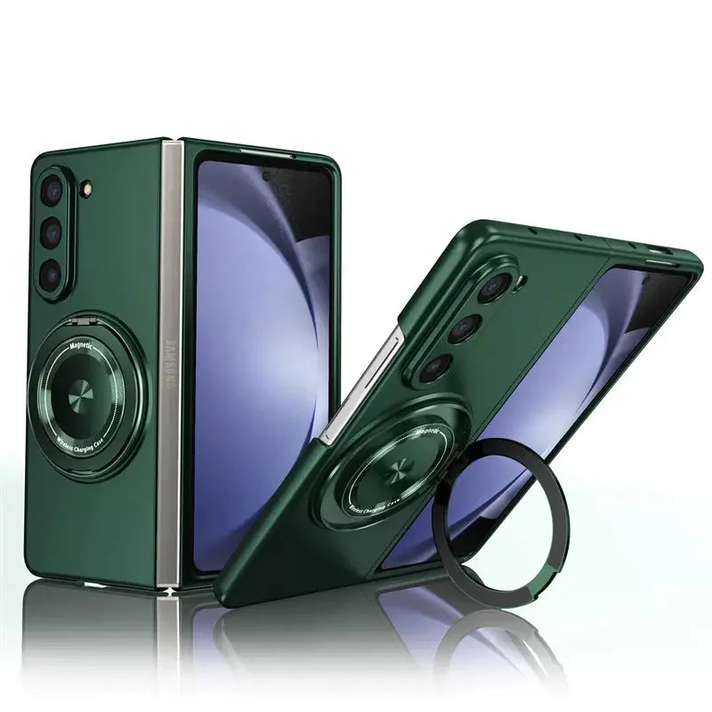 MagRing Detachable Stand Case | Galaxy Z Fold 7 / 6 / 5 / 4 – Metallic Plum