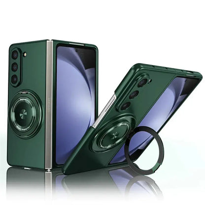 MagRing Detachable Stand Case | Galaxy Z Fold 7 / 6 / 5 / 4 – Metallic Plum