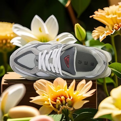 AERODYNEX™ FreshWave Lightweight Runner – Retro Mesh & Suede Training Sneaker