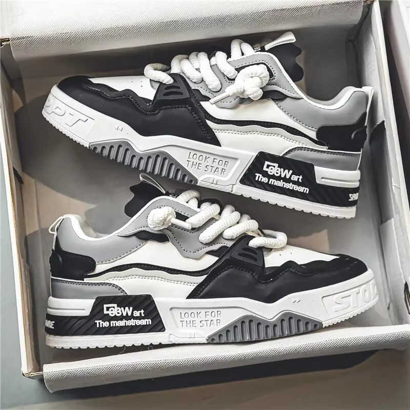 Nexorise™ StreetWave Chunky Skate Sneaker – Modern Layered Panel Design