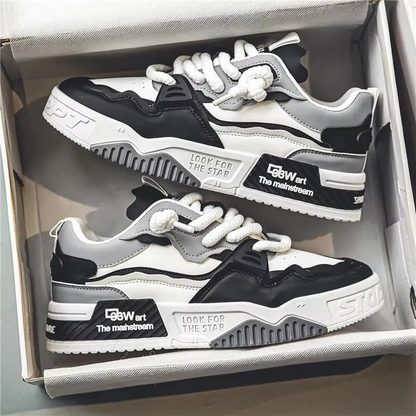 Nexorise™ StreetWave Chunky Skate Sneaker – Modern Layered Panel Design