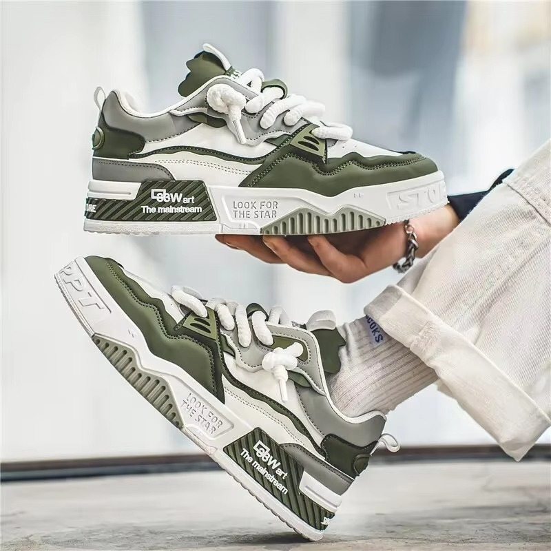 Nexorise™ StreetWave Chunky Skate Sneaker – Modern Layered Panel Design