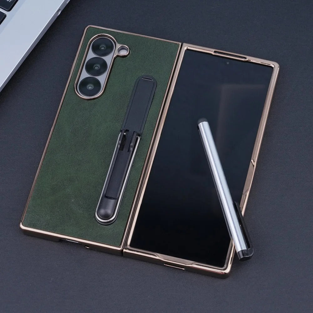 Luxon® - Retro Leather Kickstand Case with Pen Holder