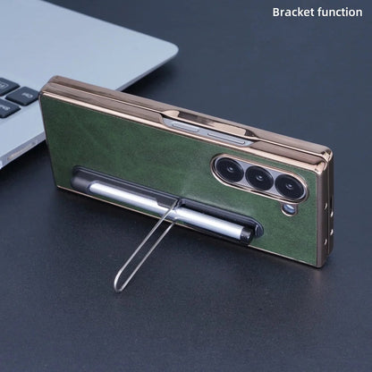 Luxon® - Retro Leather Kickstand Case with Pen Holder
