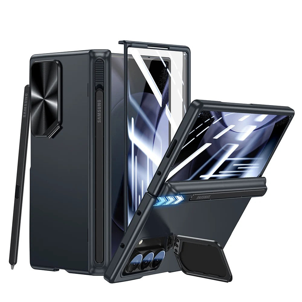 Rexo® - Armor Stand Galaxy Z Fold 7 Case with S Pen Slot