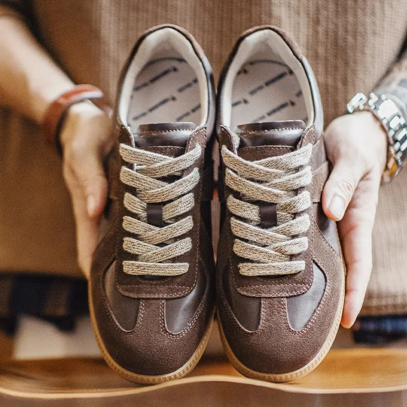 TerraMuse® – Heritage Brown German Trainer Sneaker
