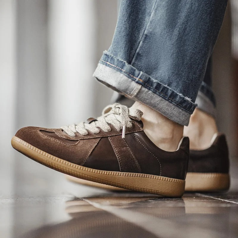 TerraMuse® – Heritage Brown German Trainer Sneaker
