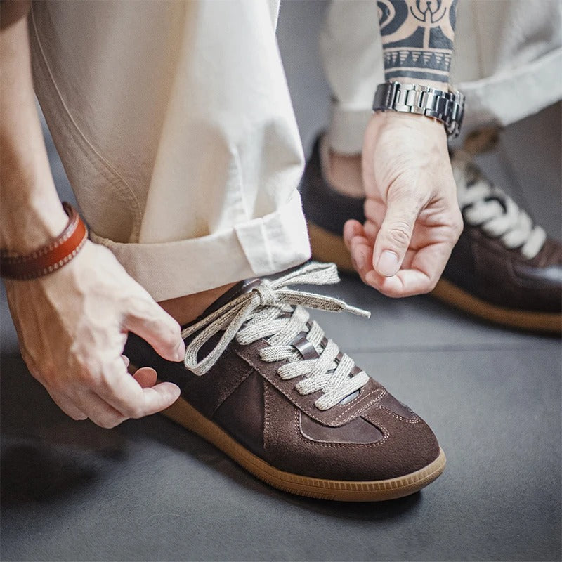 TerraMuse® – Heritage Brown German Trainer Sneaker