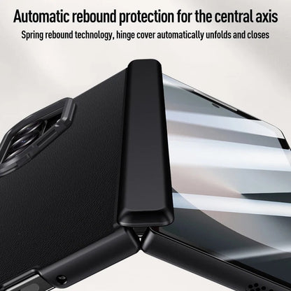Luxon® - Leather Fold Hinge Camera Stand Galaxy Z Fold 7 Case